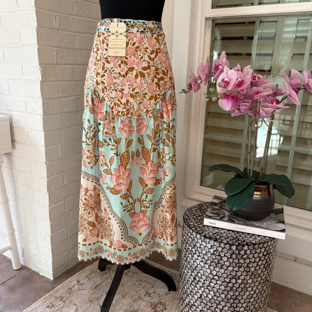 Farm Rio Floral Skirt for Anthropologie Size M NWT - Picture 4 of 8